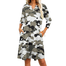 Load image into Gallery viewer, 10 Styles - Ti Amo I love you - Exclusive Brand - Geometic / Camouflage - 7-point Sleeve Dress Ti Amo I love you
