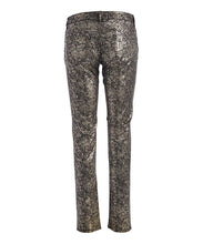 Load image into Gallery viewer, Low Rise Metallic Print Skinny Jeans Pants
