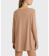 Load image into Gallery viewer, Light Thin Loose Moisture Wicking Yoga Workout Top Slimming Belly Covering Irregular Asymmetric Swing Circumference Quick Drying Long Sleeve

