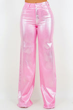 Load image into Gallery viewer, Metallic Wide Leg Jeans in Pink - Inseam 32
