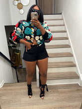 Load image into Gallery viewer, Womens Autumn Winter Retro Three Dimensional Floral Loose Single Breasted Cardigan Short Coat Trend Clip 3D Rose
