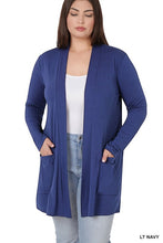 Load image into Gallery viewer, Plus Slouchy Pocket Open Cardigan
