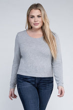 Load image into Gallery viewer, Plus Classic Ribbed Round Neck Long Sleeve
