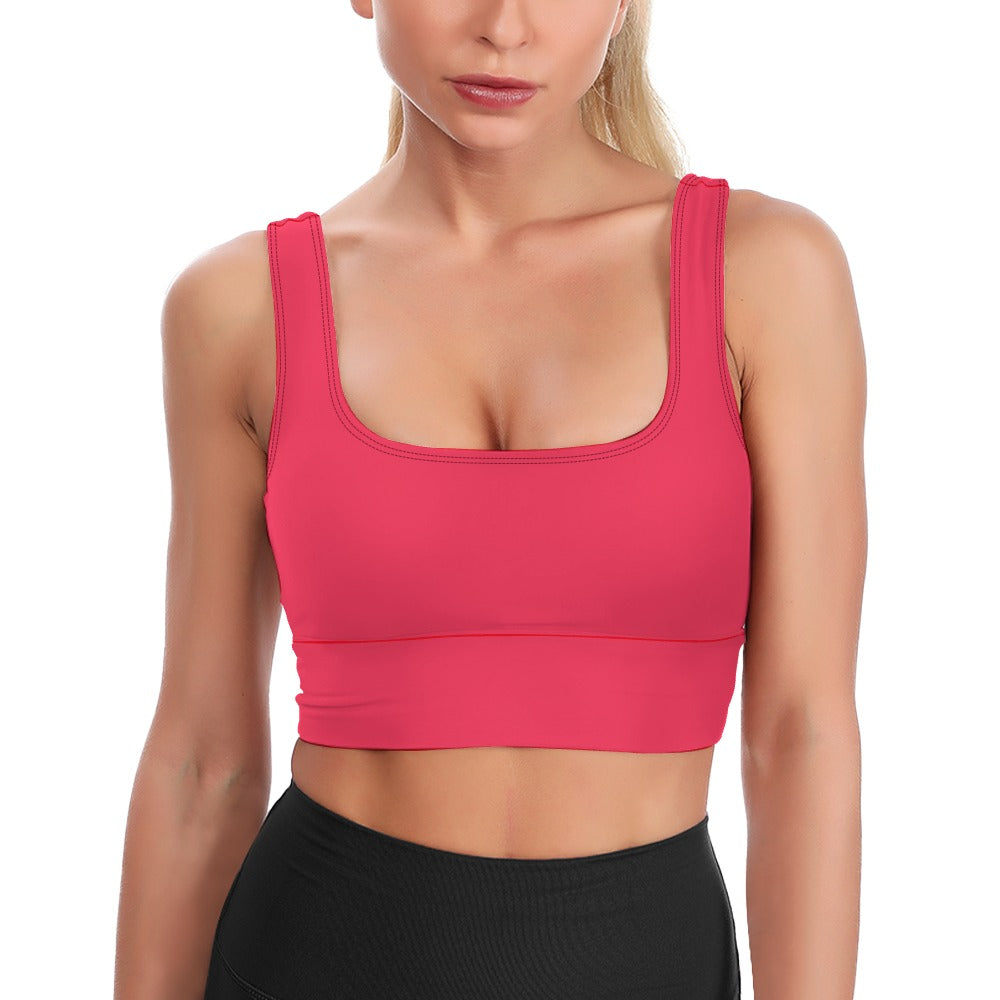 Ti Amo I love you - Exclusive Brand  - Radical Red - Short Comfortable Yoga Bra -  Vest Top - Sizes S-2XL