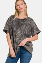 Load image into Gallery viewer, Zenana Rolled Round Neck Short Sleeve T-Shirt
