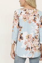 Load image into Gallery viewer, Plus Floral Bottom Knot Tunic
