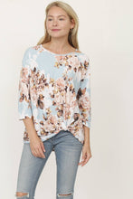 Load image into Gallery viewer, Plus Floral Bottom Knot Tunic
