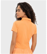 Load image into Gallery viewer, Luxtre Water Cooled Cooling Sports Short Sleeve Women Moisture Wicking Lightweight Quick Drying Outdoor Tennis Polo Shirt
