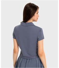 Load image into Gallery viewer, Luxtre Water Cooled Cooling Sports Short Sleeve Women Moisture Wicking Lightweight Quick Drying Outdoor Tennis Polo Shirt
