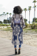 Load image into Gallery viewer, Contrast Mesh Cotton Lace Kimono
