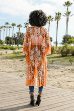 Load image into Gallery viewer, Contrast Mesh Cotton Lace Kimono
