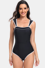 Load image into Gallery viewer, Contrast Trim Wide Strap One-Piece Swimwear
