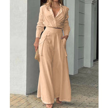 Load image into Gallery viewer, 11 Colors - Womens - 2pc Set - Long Sleeve Shirt + Wide Leg Pants - Casual Outfits Ti Amo I love you
