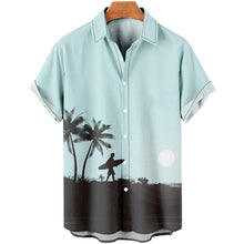 Load image into Gallery viewer, 11 Styles - Mens - Hawaiian Coconut Tree Shirt - Short Sleeve Beach Tops Ti Amo I love you
