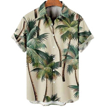 Load image into Gallery viewer, 11 Styles - Mens - Hawaiian Coconut Tree Shirt - Short Sleeve Beach Tops Ti Amo I love you
