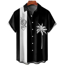 Load image into Gallery viewer, 11 Styles - Mens - Hawaiian Coconut Tree Shirt - Short Sleeve Beach Tops Ti Amo I love you
