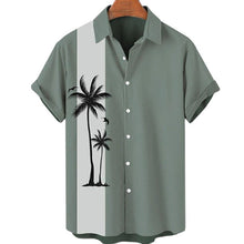 Load image into Gallery viewer, 11 Styles - Mens - Hawaiian Coconut Tree Shirt - Short Sleeve Beach Tops Ti Amo I love you
