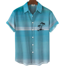 Load image into Gallery viewer, 11 Styles - Mens - Hawaiian Coconut Tree Shirt - Short Sleeve Beach Tops Ti Amo I love you
