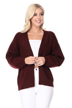 Load image into Gallery viewer, Bubble Bell Sleeve Chunky Open Sweater Cardigan
