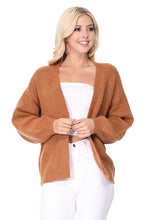 Load image into Gallery viewer, Bubble Bell Sleeve Chunky Open Sweater Cardigan
