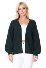 Load image into Gallery viewer, Bubble Bell Sleeve Chunky Open Sweater Cardigan
