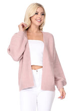 Load image into Gallery viewer, Bubble Bell Sleeve Chunky Open Sweater Cardigan
