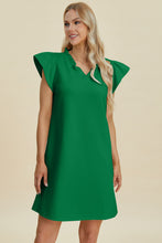 Load image into Gallery viewer, Double Take Full Size Ruffled V-Neck Cap Sleeve Dress
