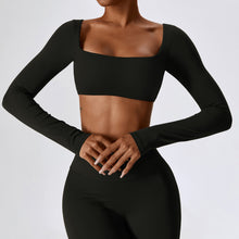 Load image into Gallery viewer, Sexy Nude Feel Long Sleeve Yoga Wear Outdoor Running Exercise T shirt Quick Drying Tight Workout Clothes Top

