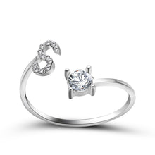 Load image into Gallery viewer, Womens New Design Adjustable 26 Initial Letter Ring Fashion Simple Elegant Jewelry

