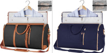 Load image into Gallery viewer, Womens Large Capacity Travel Duffle Bag  Folding Suit Bag Waterproof Clothes Handbag Totes
