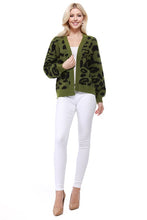 Load image into Gallery viewer, Leopard Jacquard Open Front Shrug Cardigan
