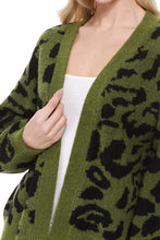 Load image into Gallery viewer, Leopard Jacquard Open Front Shrug Cardigan
