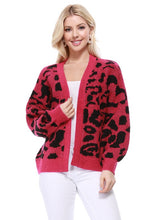 Load image into Gallery viewer, Leopard Jacquard Open Front Shrug Cardigan
