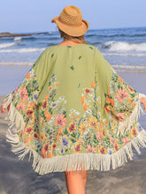 Load image into Gallery viewer, Plus Size Fringe Open Front Cover-Up
