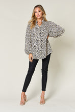 Load image into Gallery viewer, Double Take Full Size Leopard Long Sleeve Blouse
