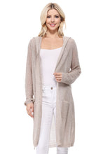 Load image into Gallery viewer, Summer Cool Open Front Hoodie Long Cardigan
