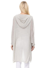 Load image into Gallery viewer, Summer Cool Open Front Hoodie Long Cardigan
