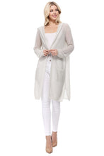 Load image into Gallery viewer, Summer Cool Open Front Hoodie Long Cardigan
