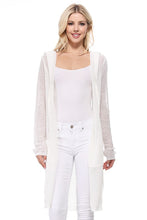 Load image into Gallery viewer, Summer Cool Open Front Hoodie Long Cardigan
