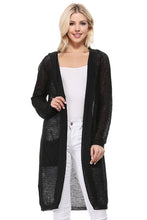 Load image into Gallery viewer, Summer Cool Open Front Hoodie Long Cardigan
