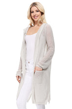 Load image into Gallery viewer, Summer Cool Open Front Hoodie Long Cardigan
