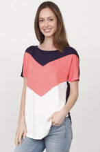 Load image into Gallery viewer, Chevron Color-Block Top
