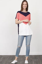 Load image into Gallery viewer, Chevron Color-Block Top
