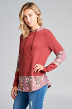 Load image into Gallery viewer, French Terry Mix Match Hoodie Shirt Sytle Top
