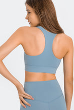 Load image into Gallery viewer, Zip Up Racerback Sports Bra
