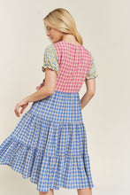 Load image into Gallery viewer, Colorblock Gingham Dress
