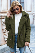 Load image into Gallery viewer, 12 Colors - Full Size Lapel Collar Sherpa Coat Ti Amo I love you
