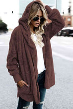 Load image into Gallery viewer, 12 Colors - Teddy Hooded Jacket with Pockets Ti Amo I love you
