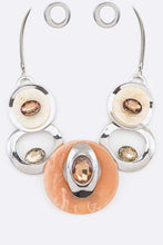 Load image into Gallery viewer, 12 Styles - Crystal Hoops Statement Necklace Set Ti Amo I love you
