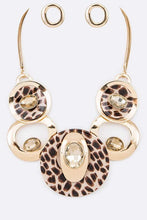 Load image into Gallery viewer, 12 Styles - Crystal Hoops Statement Necklace Set Ti Amo I love you
